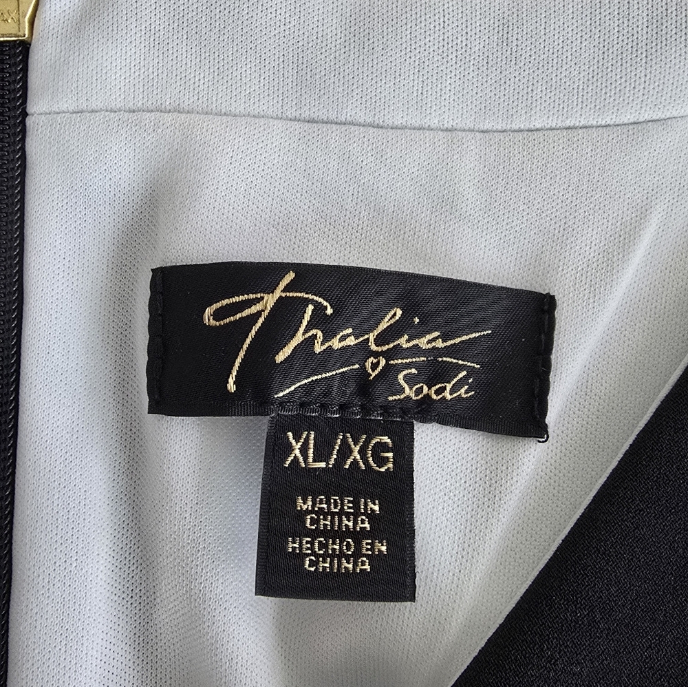 Thalia Sodi Black and White Dress With Mesh Detail - XL - Picture 2 of 4